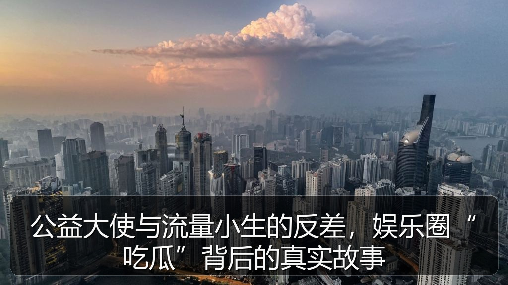 公益大使与流量小生的反差，娱乐圈“吃瓜”背后的真实故事